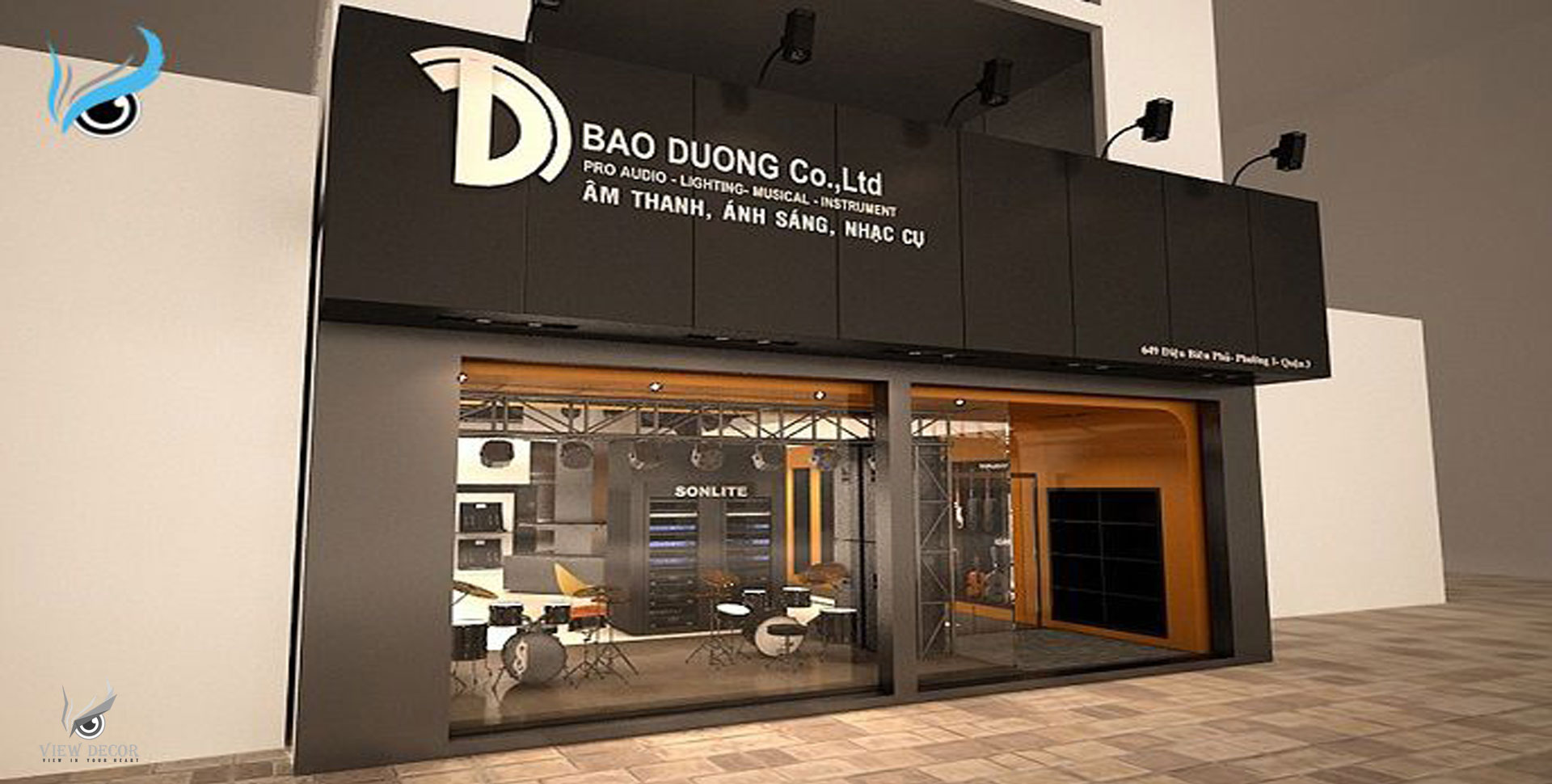Thi công nội thất showroom Bảo Dương