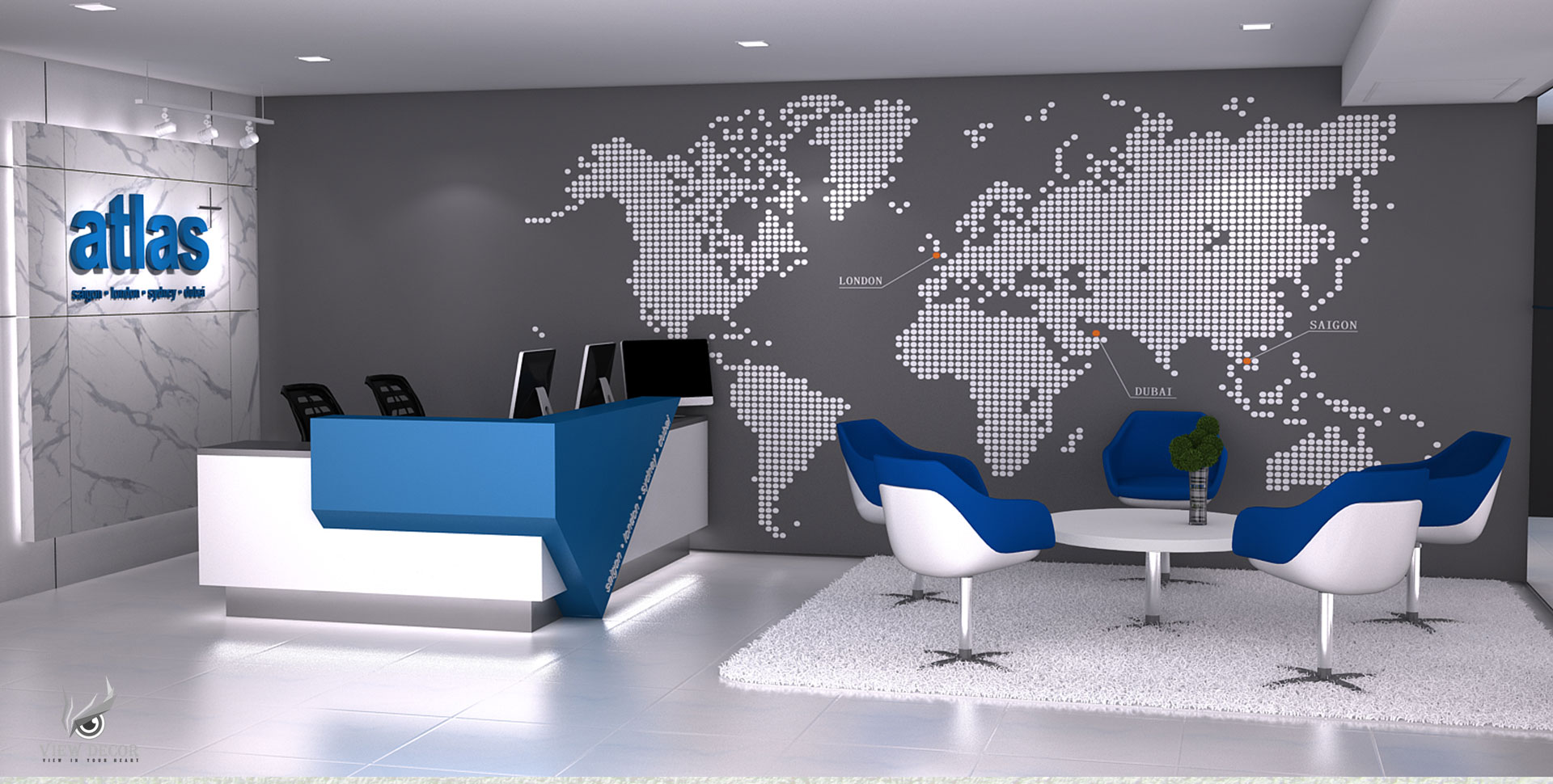 Thi Công Văn Phòng công ty Atlas lầu 6