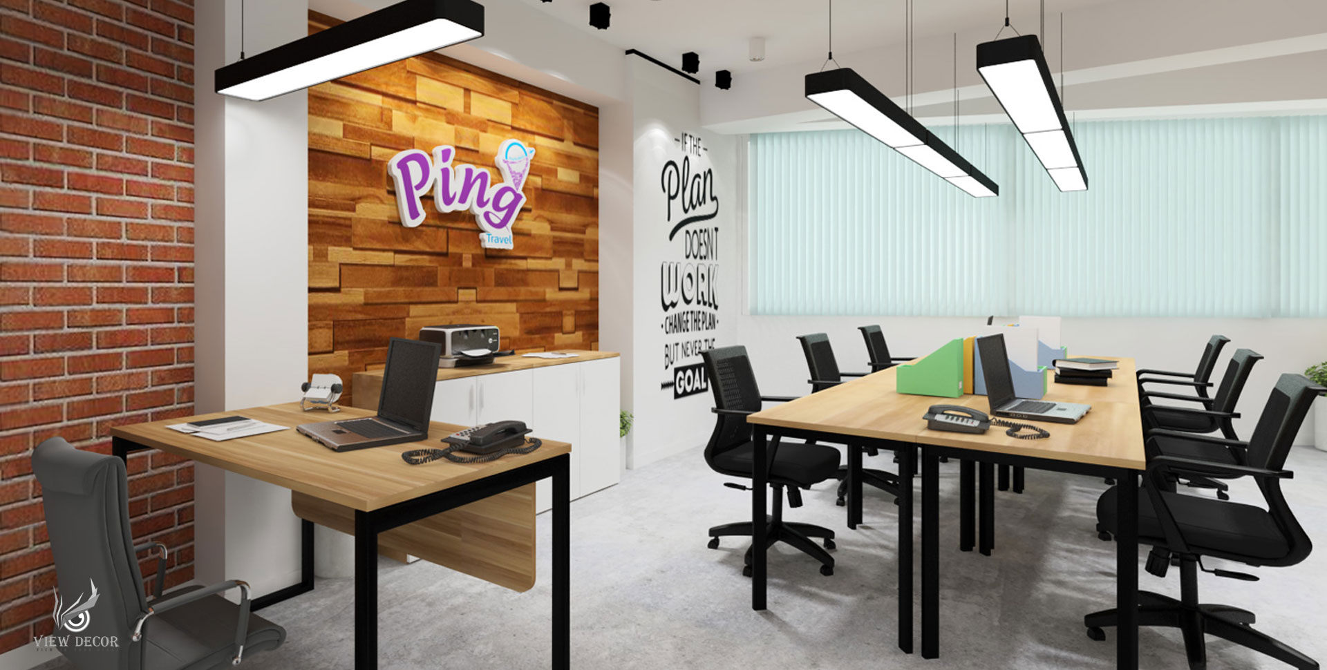 Thi Công Văn Phòng công ty PING TRAVEL